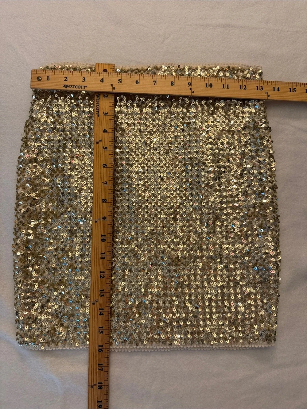 Gold Sequin Women's Mini Skirt